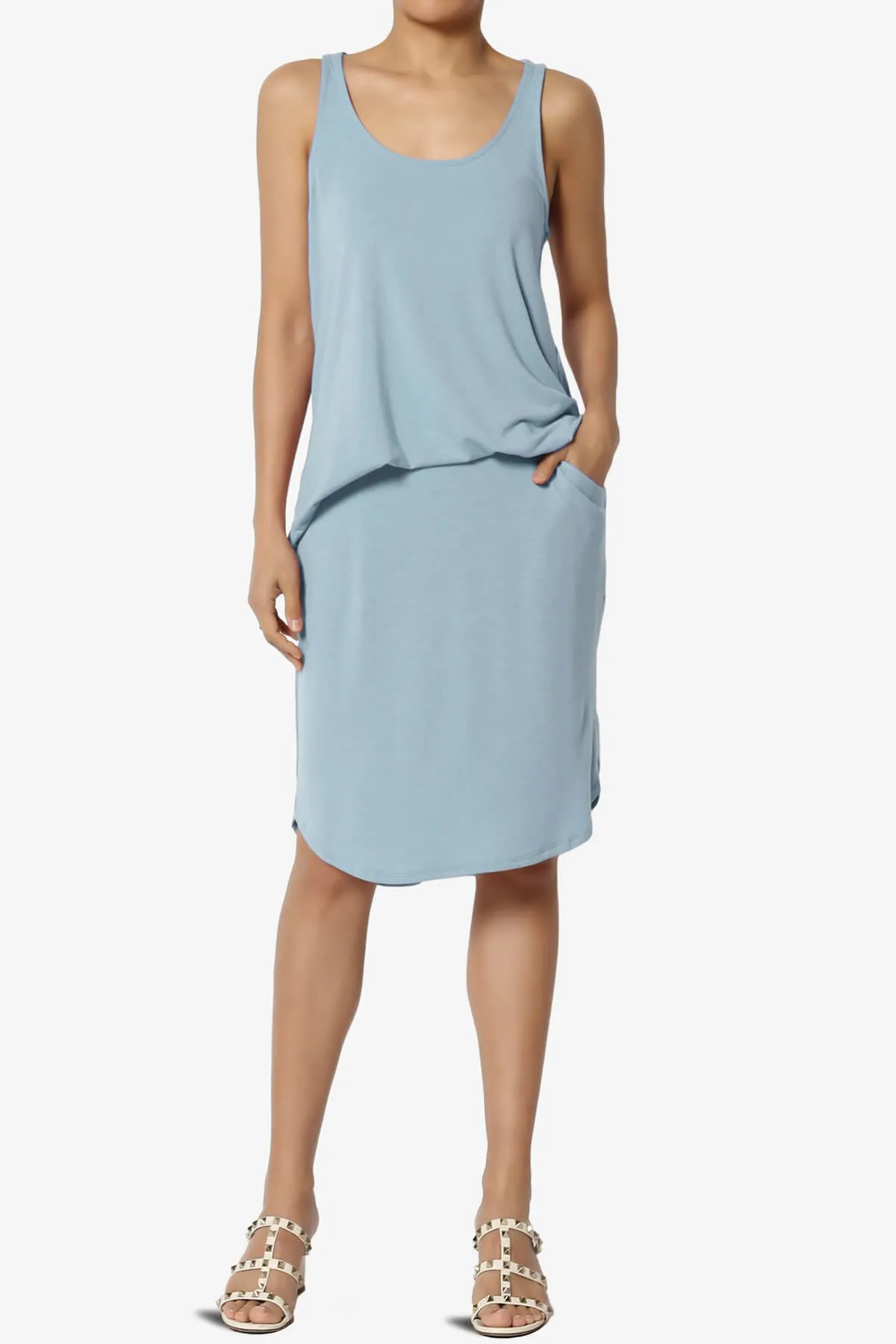 Santo Scoop Neck Loose Fit Tank Top