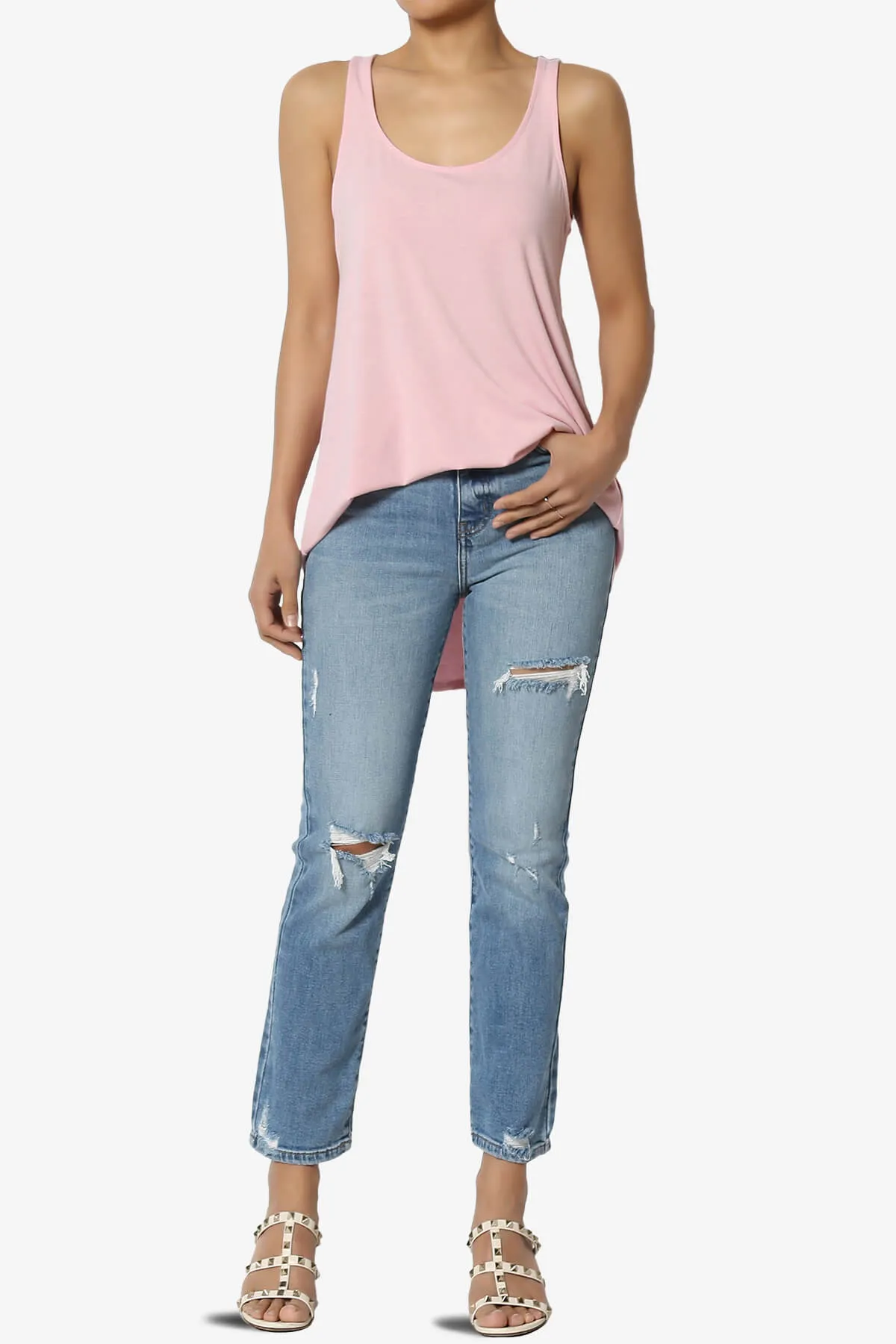 Santo Scoop Neck Loose Fit Tank Top