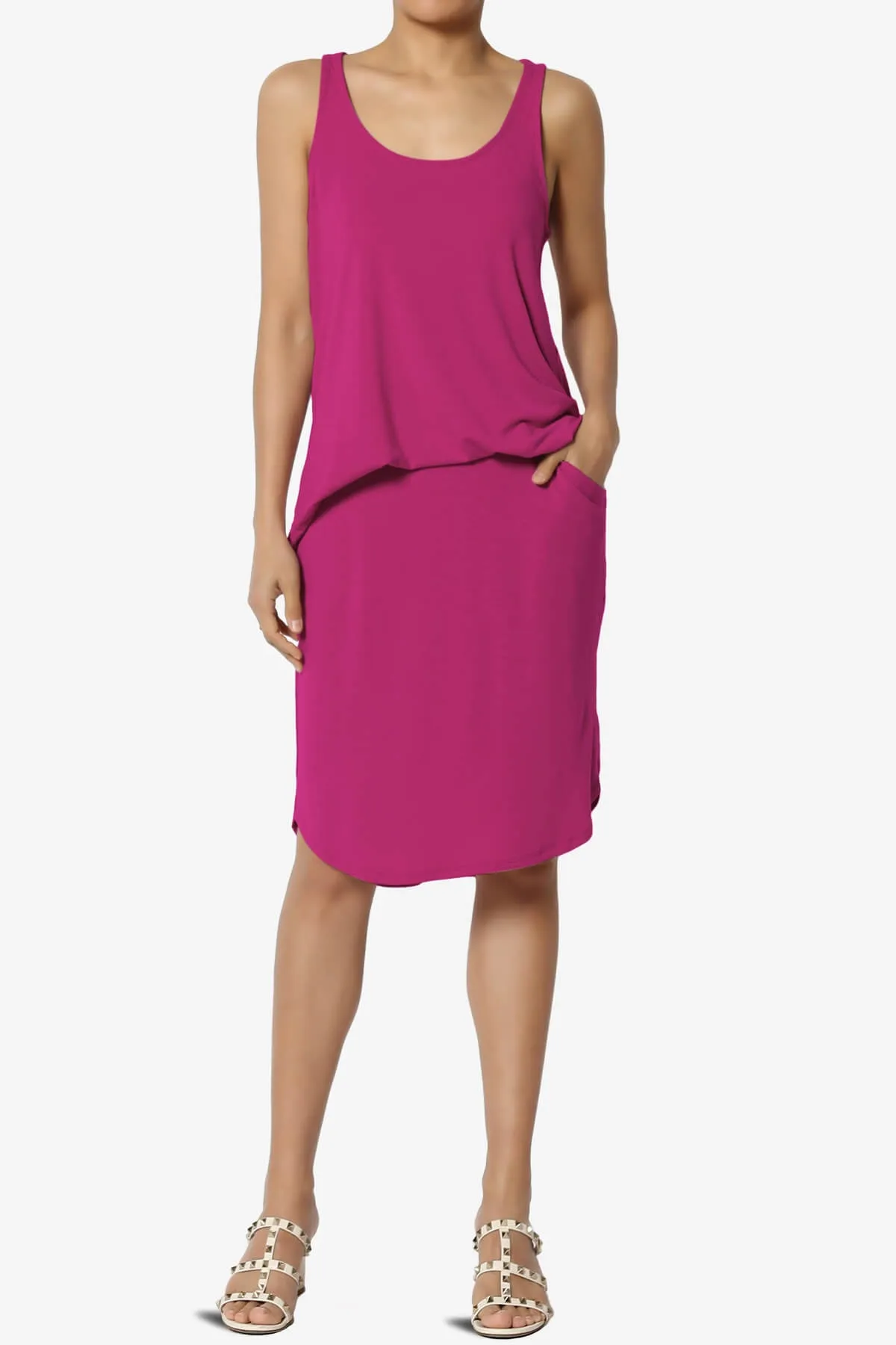Santo Scoop Neck Loose Fit Tank Top
