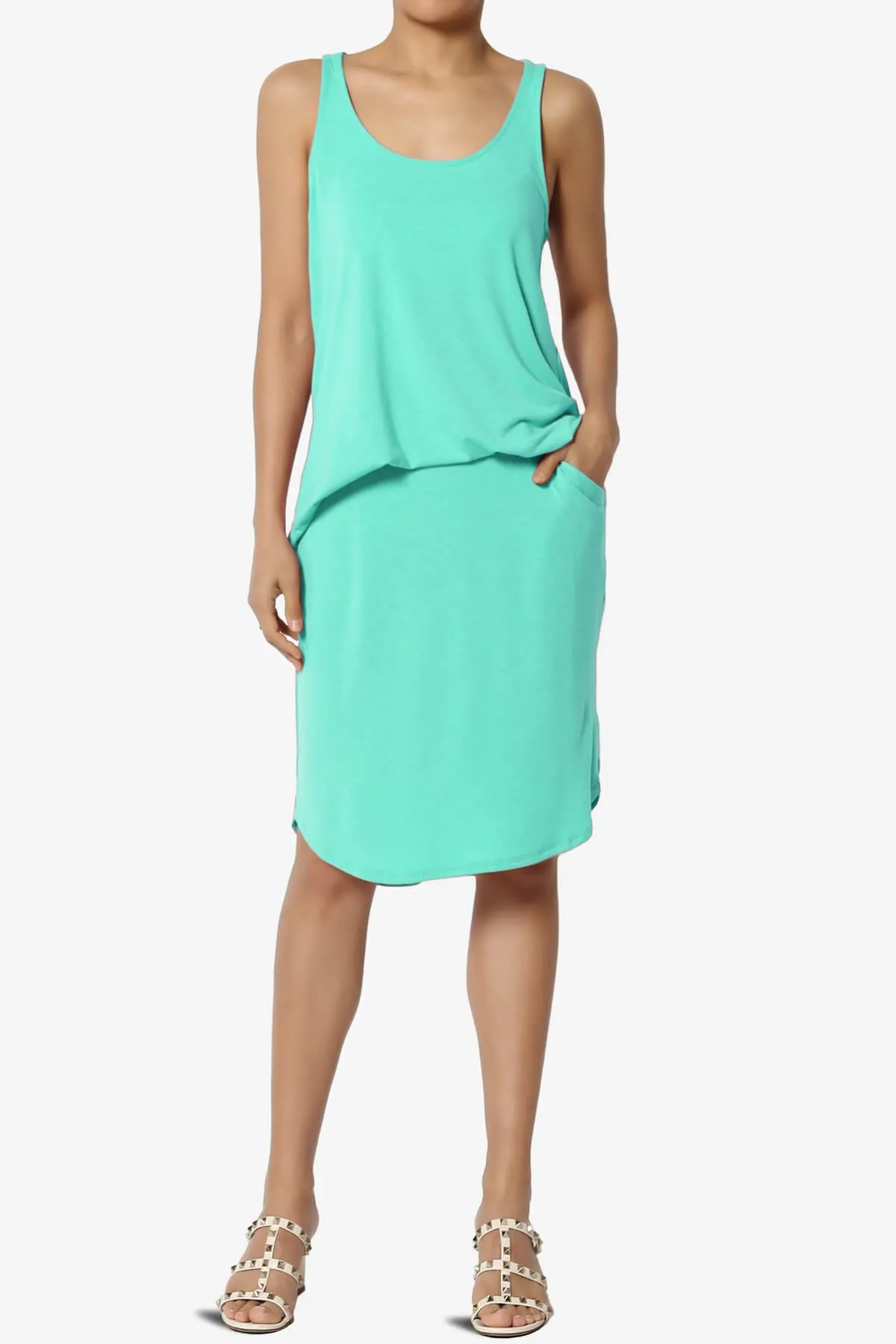 Santo Scoop Neck Loose Fit Tank Top