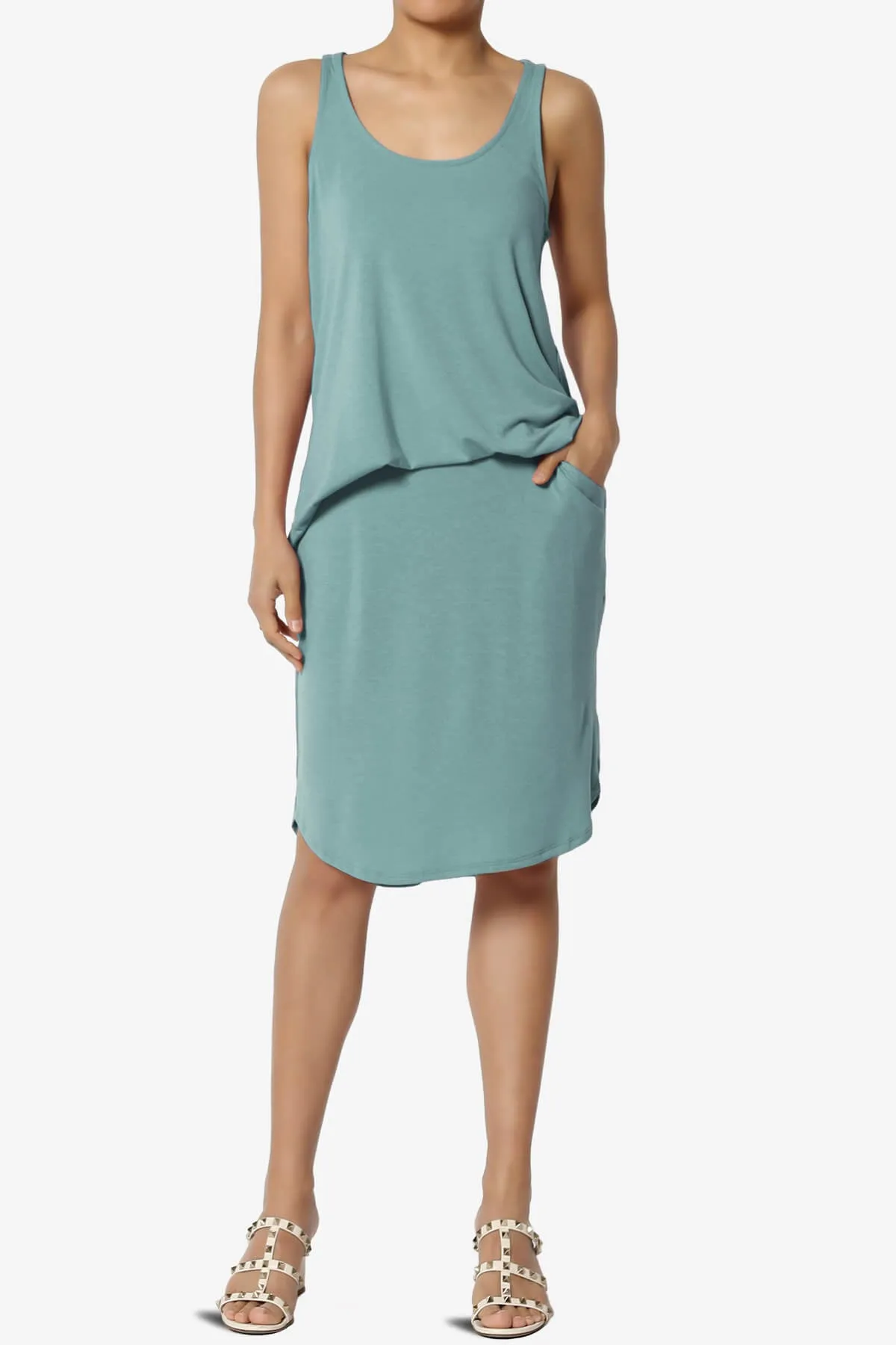 Santo Scoop Neck Loose Fit Tank Top