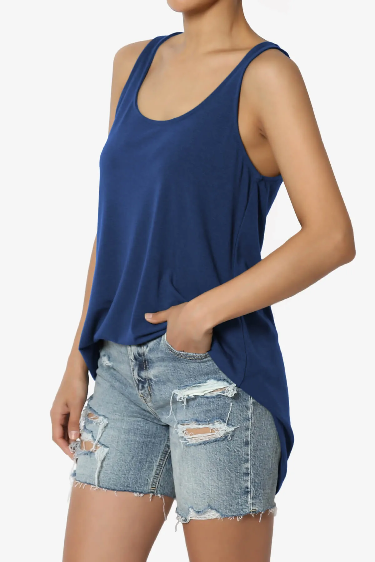 Santo Scoop Neck Loose Fit Tank Top