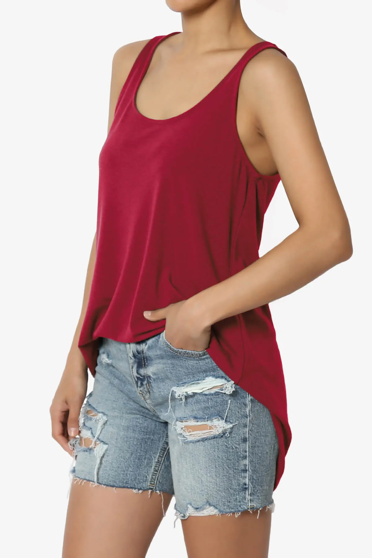 Santo Scoop Neck Loose Fit Tank Top
