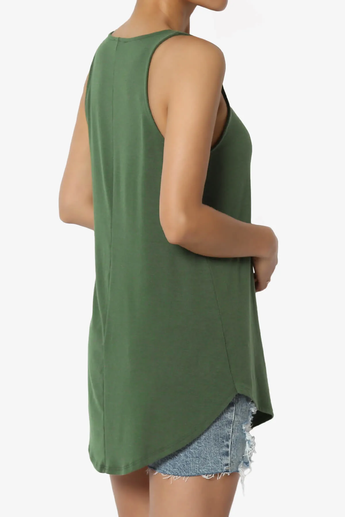 Santo Scoop Neck Loose Fit Tank Top