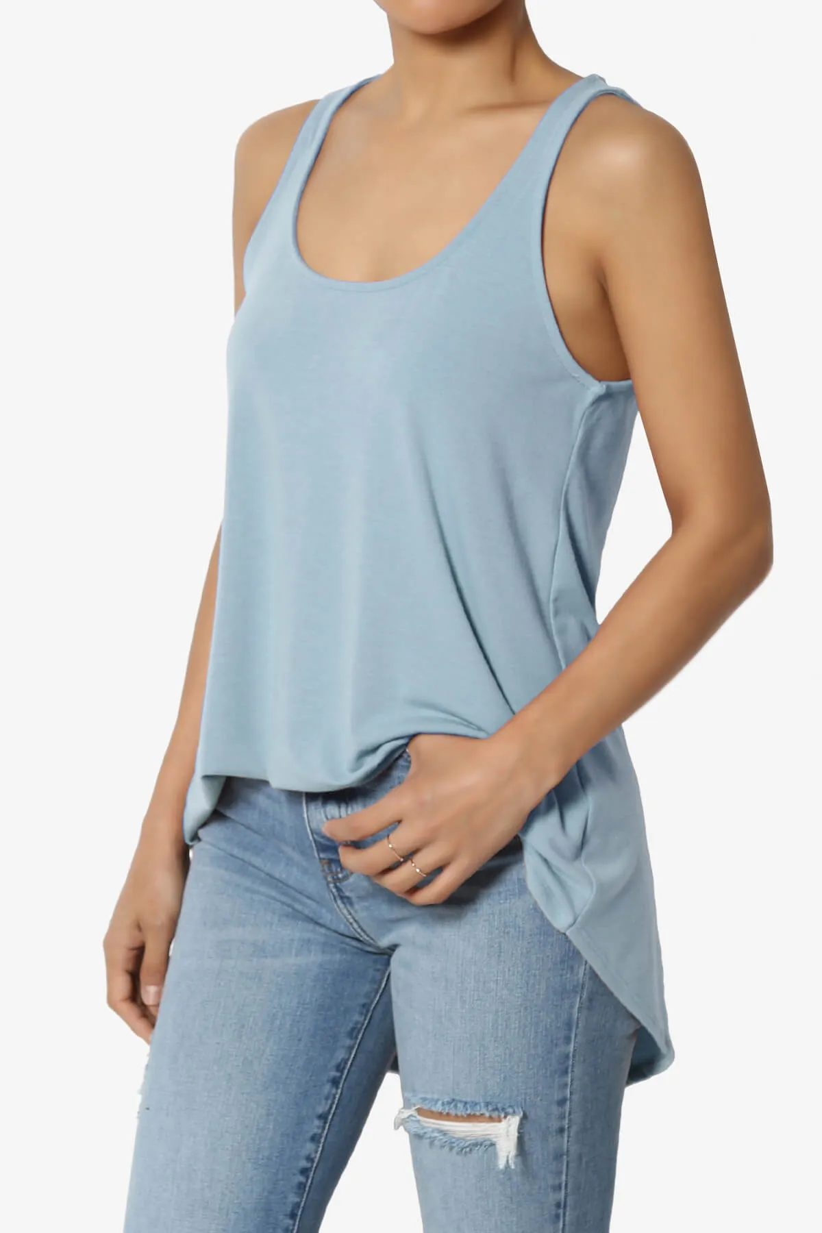 Santo Scoop Neck Loose Fit Tank Top