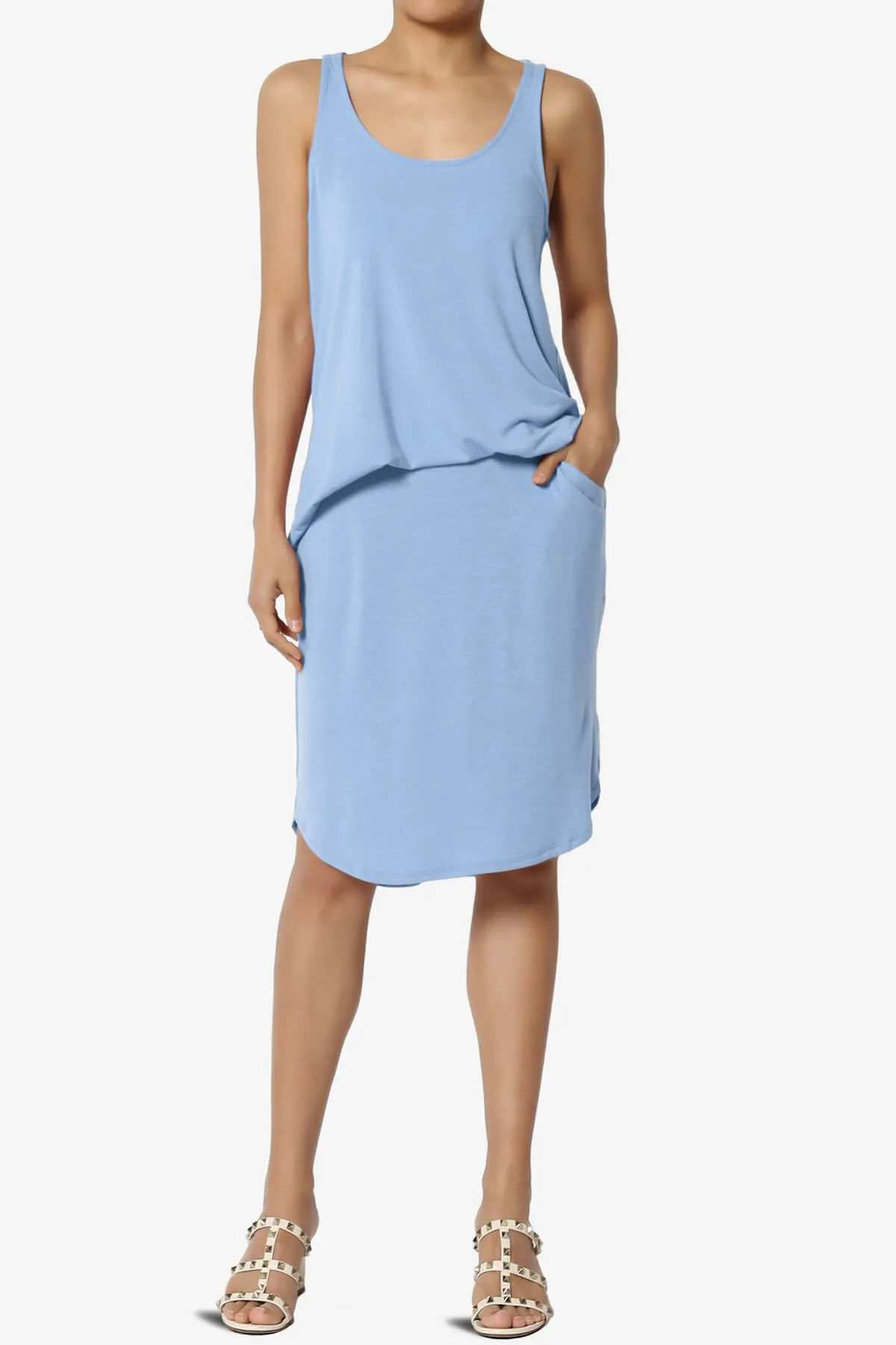 Santo Scoop Neck Loose Fit Tank Top
