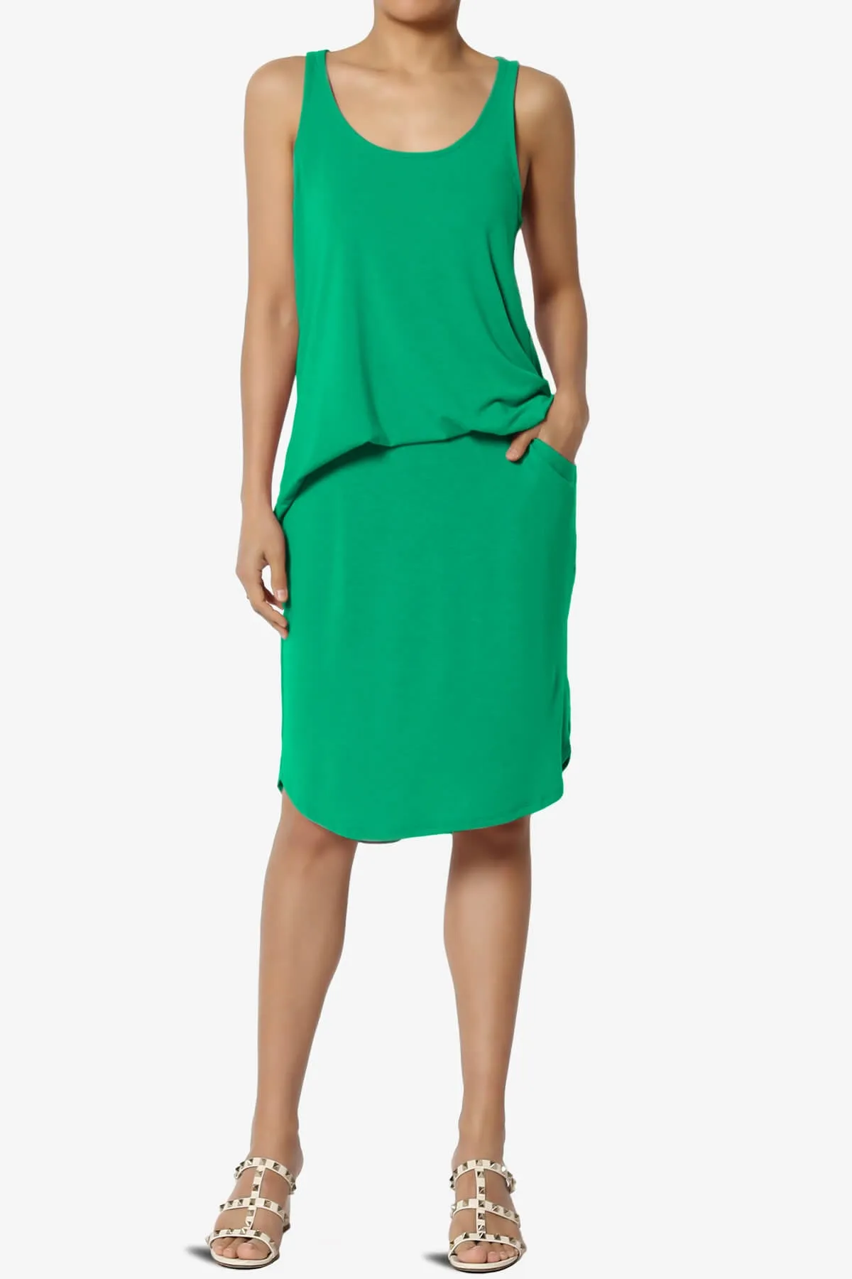 Santo Scoop Neck Loose Fit Tank Top