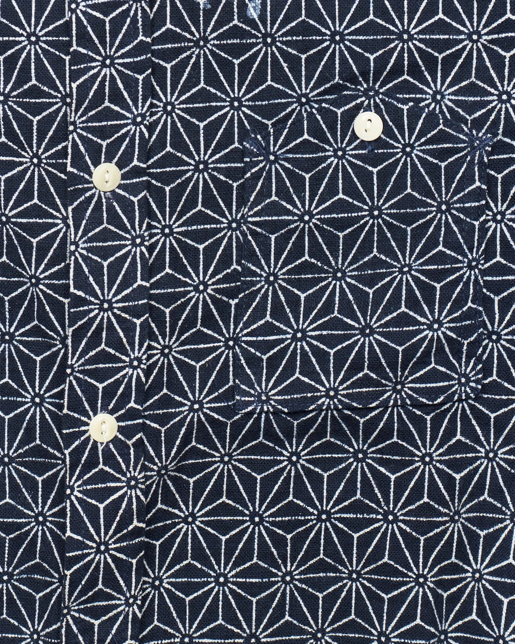 Second Hand 3sixteen Indigo Asanoha Pattern Shirt Size M