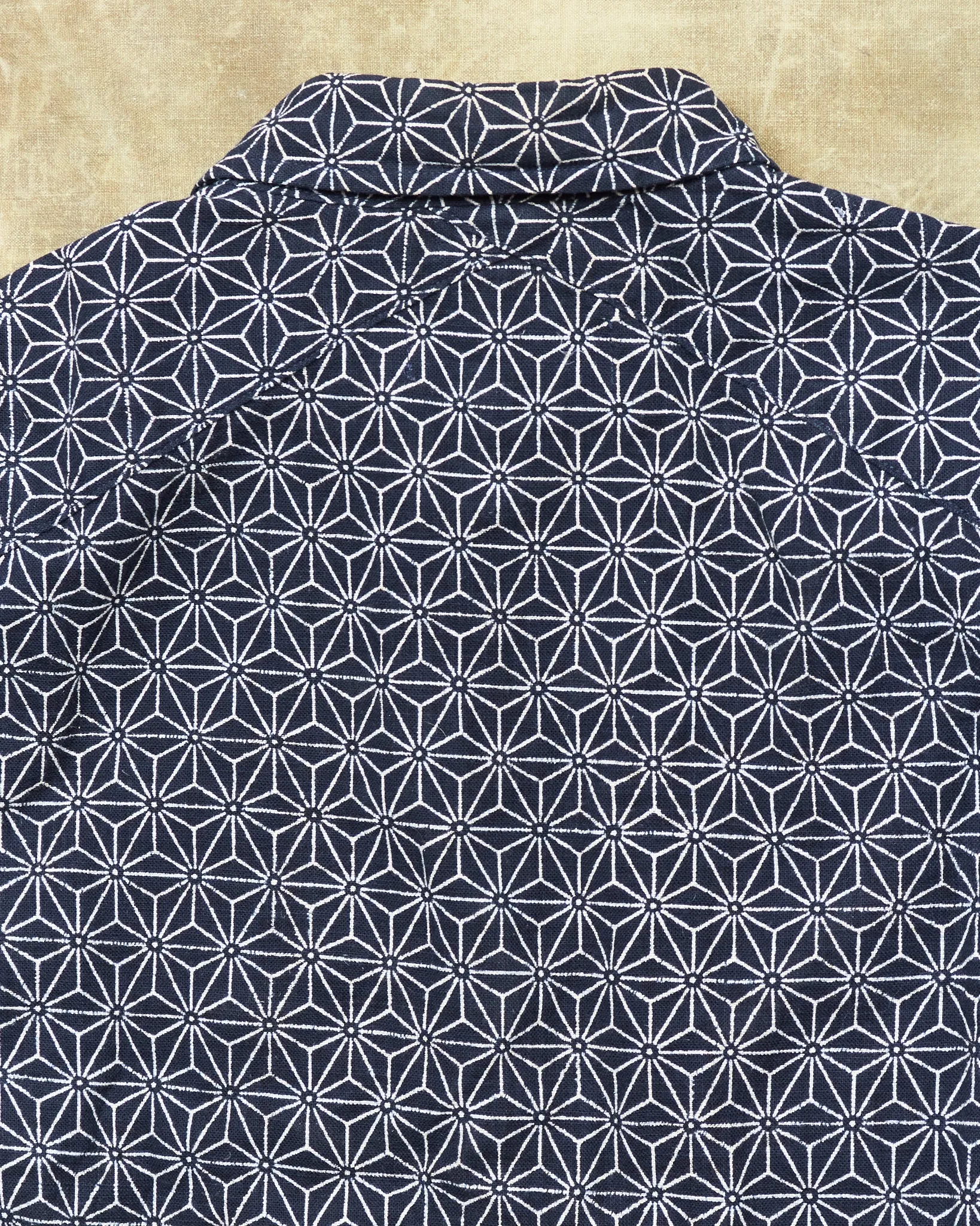 Second Hand 3sixteen Indigo Asanoha Pattern Shirt Size M