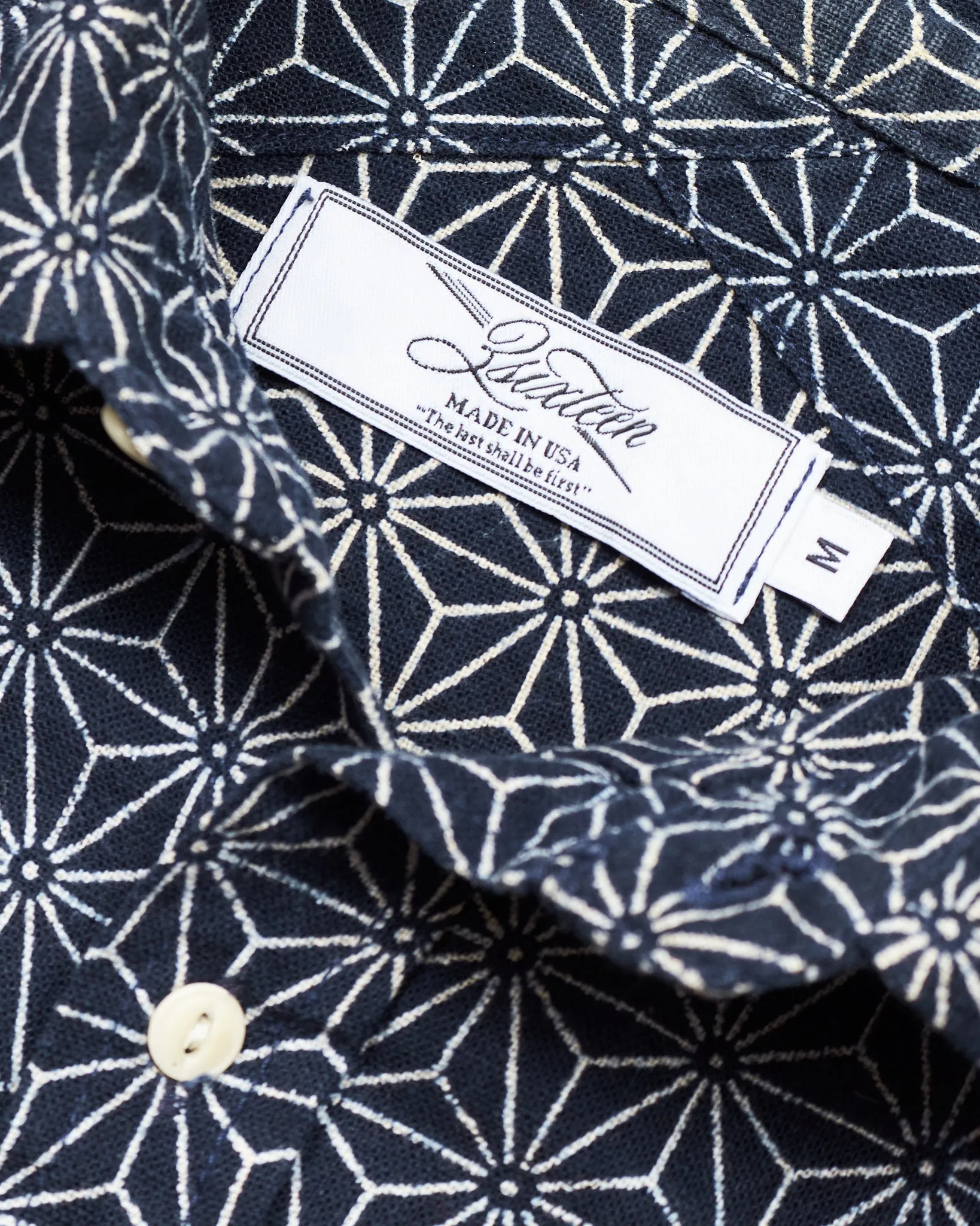 Second Hand 3sixteen Indigo Asanoha Pattern Shirt Size M