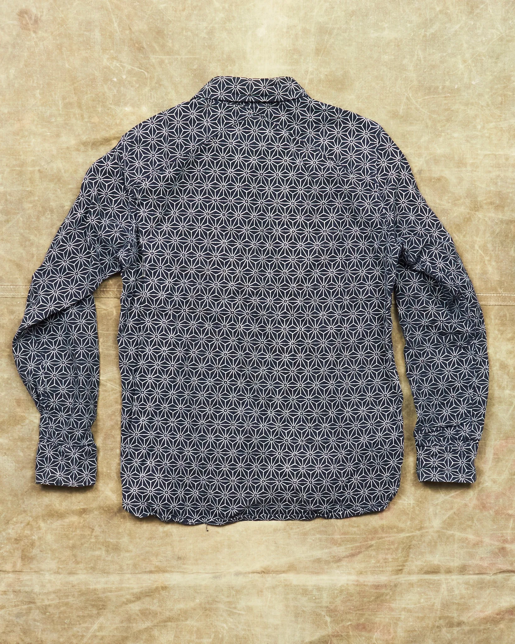 Second Hand 3sixteen Indigo Asanoha Pattern Shirt Size M