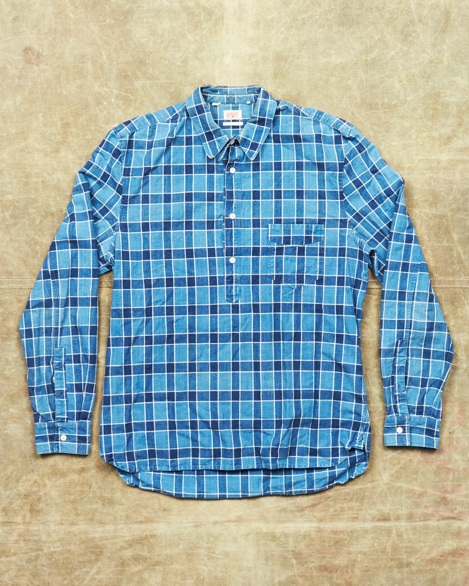 Second Hand Levi's Vintage Clothing Indigo Dyed Checked Shirt Size M
