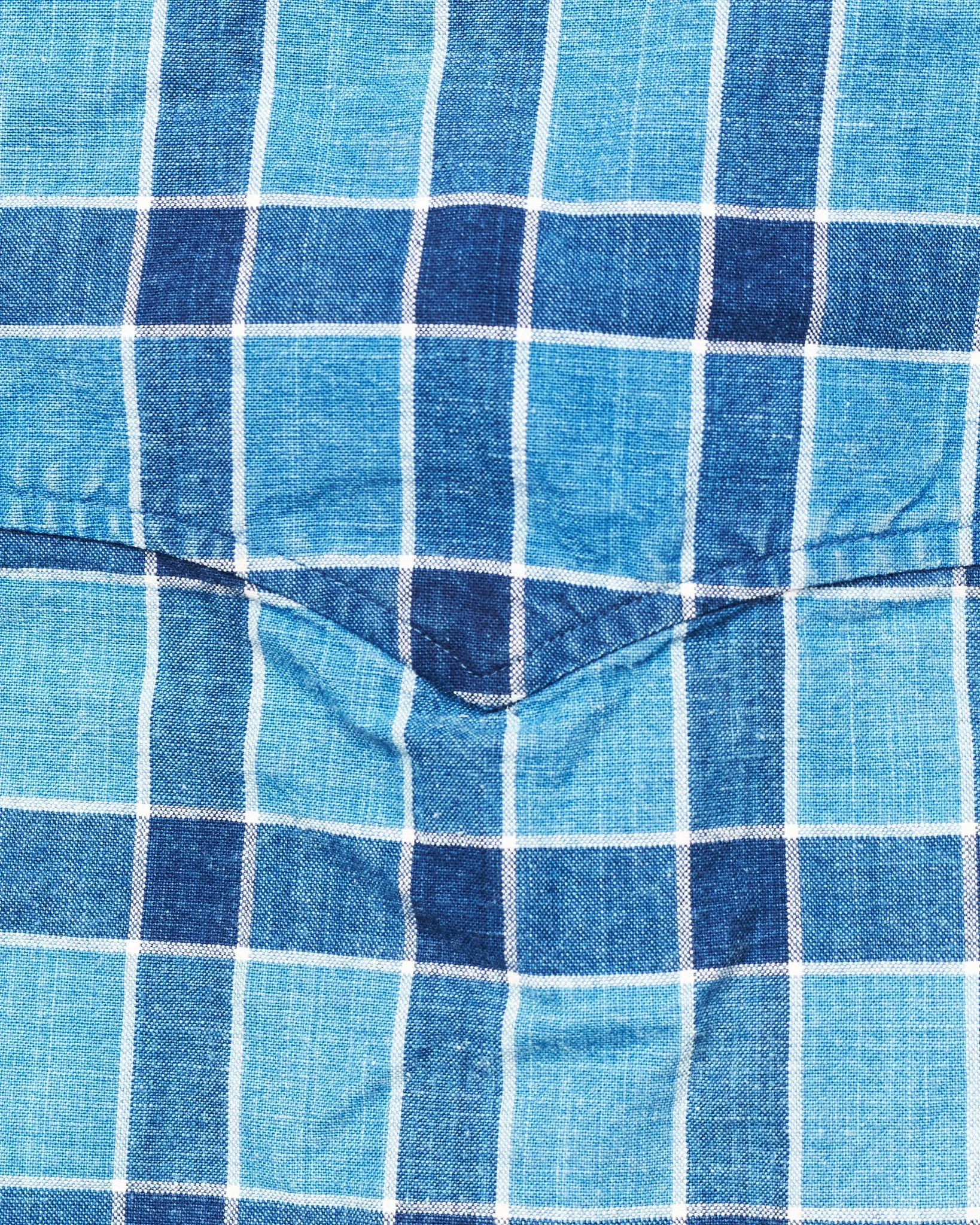 Second Hand Levi's Vintage Clothing Indigo Dyed Checked Shirt Size M