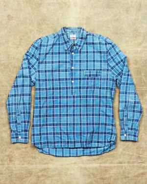 Second Hand Levi's Vintage Clothing Indigo Dyed Checked Shirt Size M