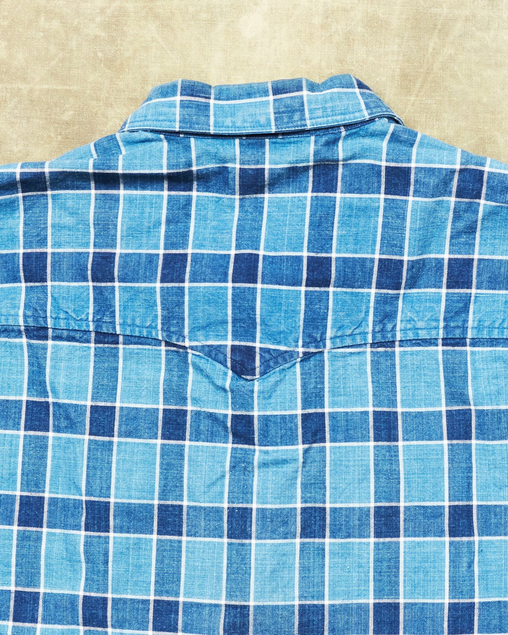 Second Hand Levi's Vintage Clothing Indigo Dyed Checked Shirt Size M