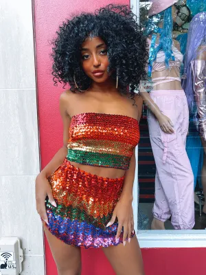 Sequin Skater Skirt
