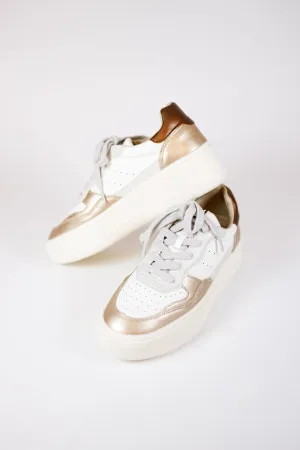 Sheena Gold Platform Sneakers