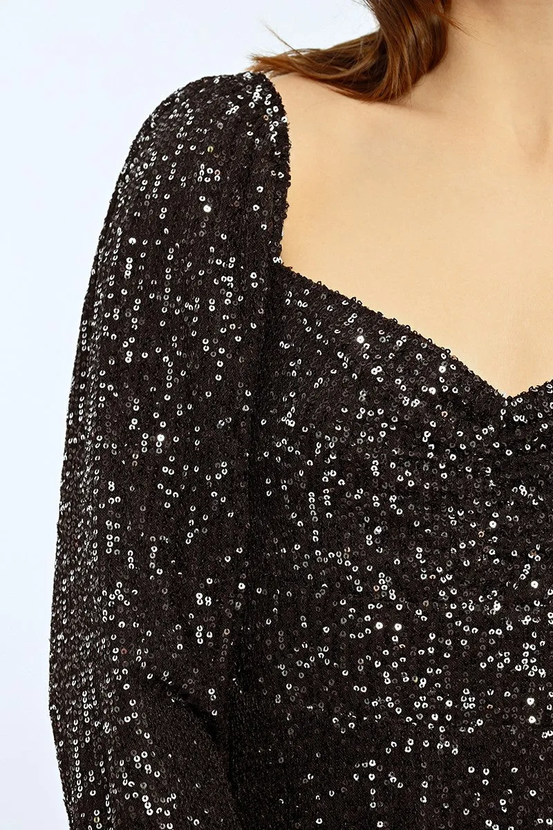 SHORT SEQUIN DRESS