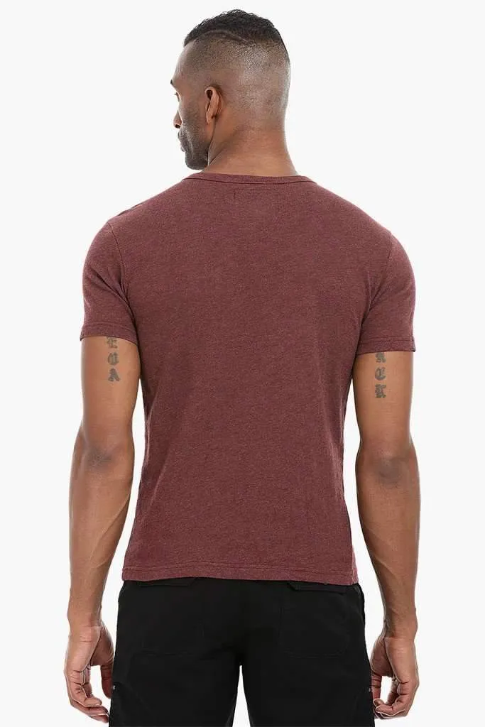 Short Sleeve Henley Cotton T-Shirt