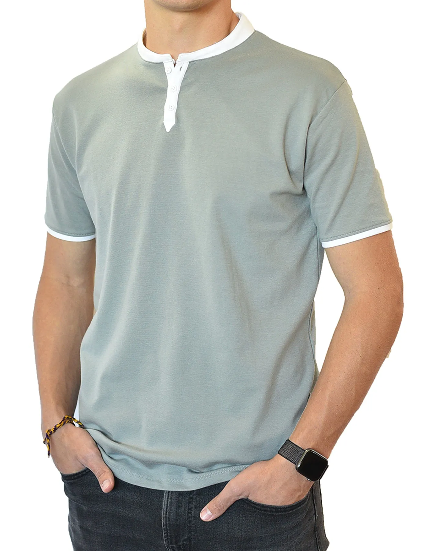 Short Sleeve Henley