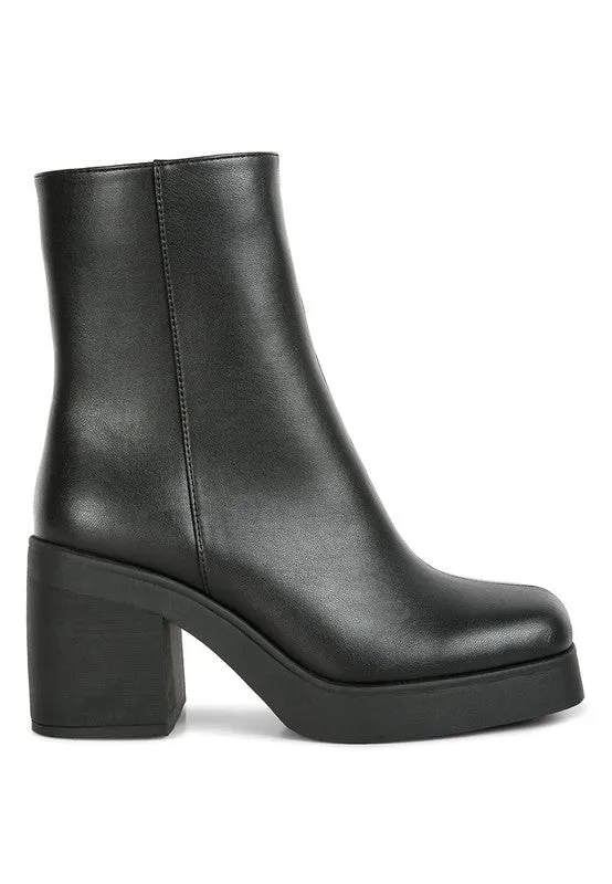 Sins Black Platform Boots