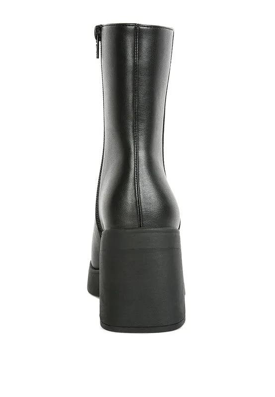 Sins Black Platform Boots