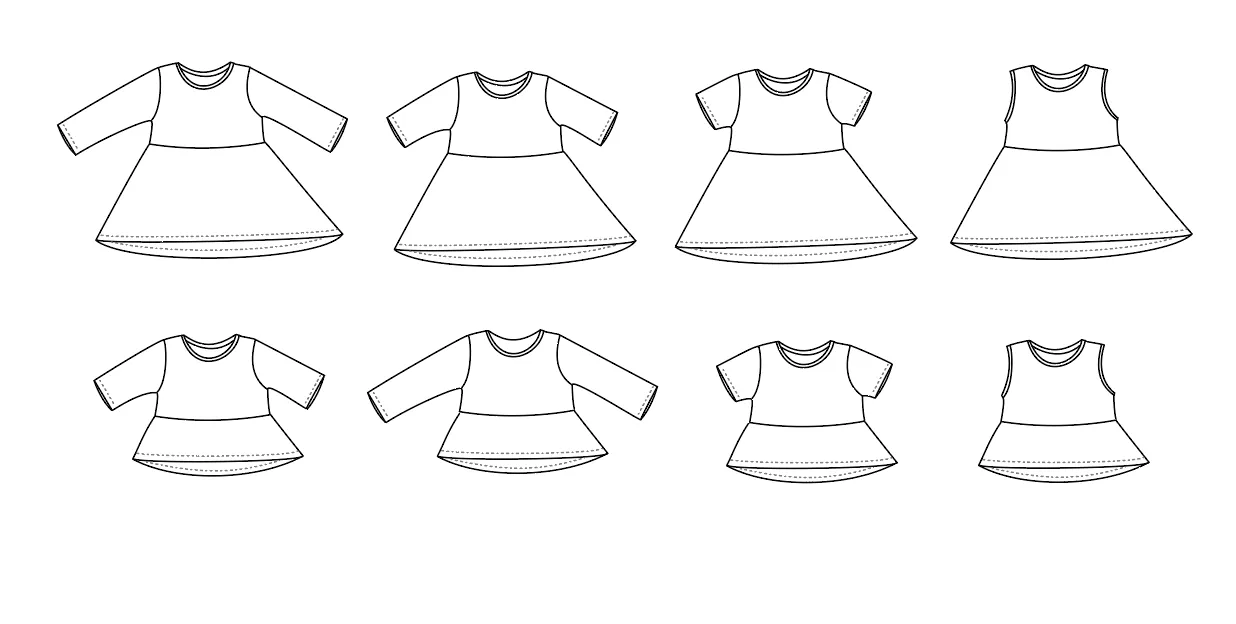 Skater dress and top pattern