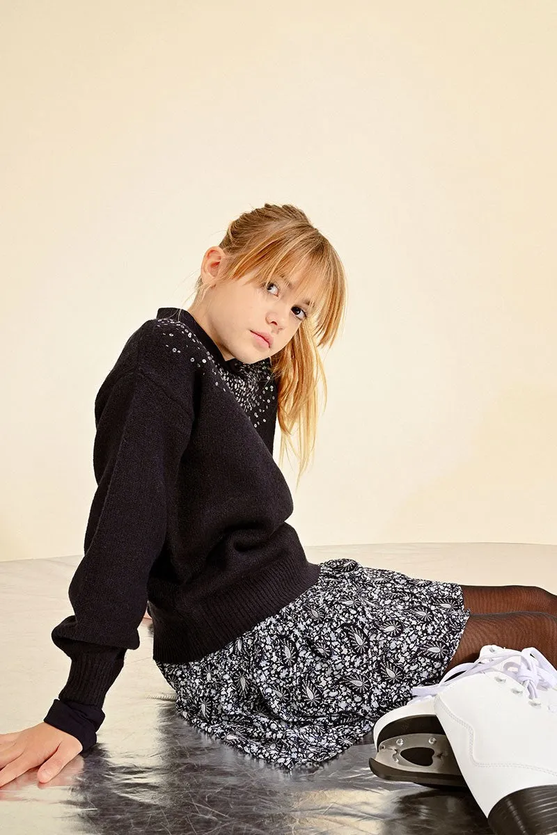 SKATER SKIRT WITH INDIE PATTERN