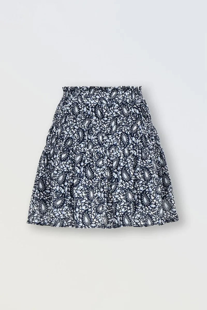 SKATER SKIRT WITH INDIE PATTERN