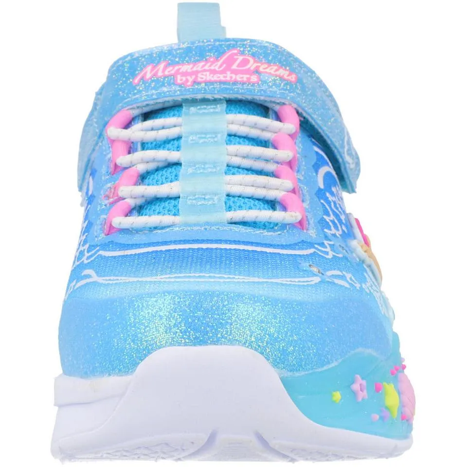 Skechers Mermaid Dreams Blue Light-Up Sneakers