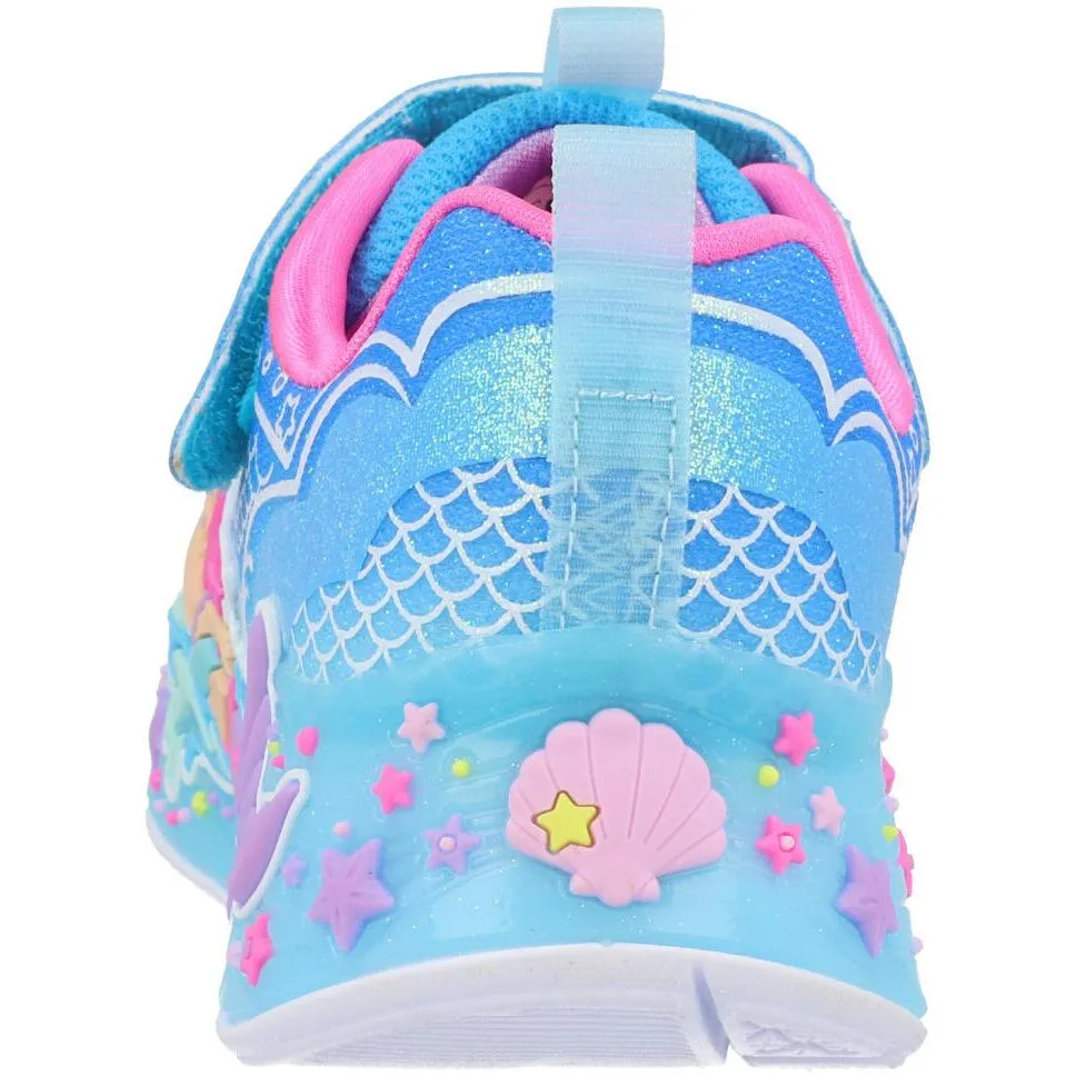 Skechers Mermaid Dreams Blue Light-Up Sneakers