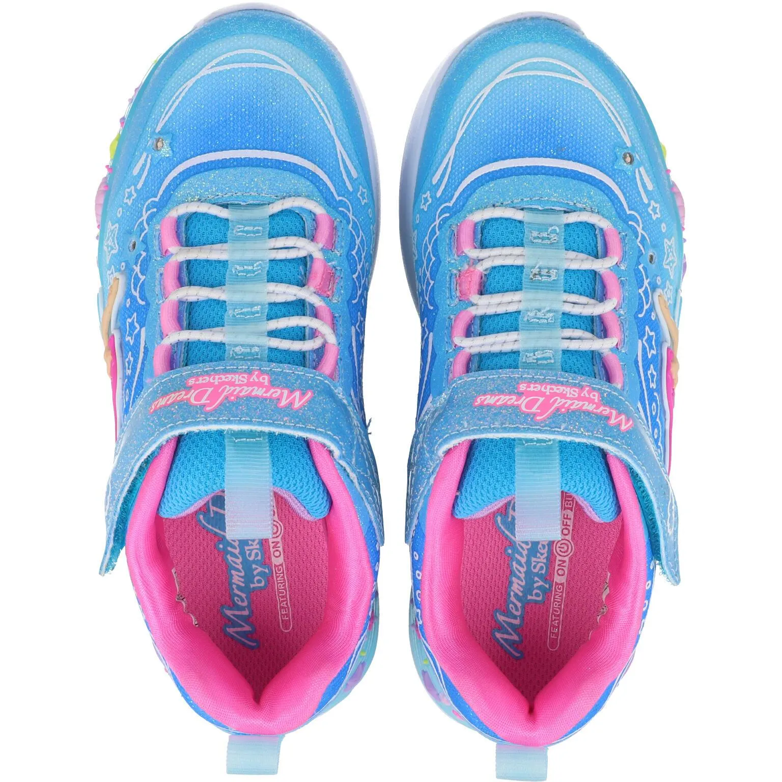 Skechers Mermaid Dreams Blue Light-Up Sneakers