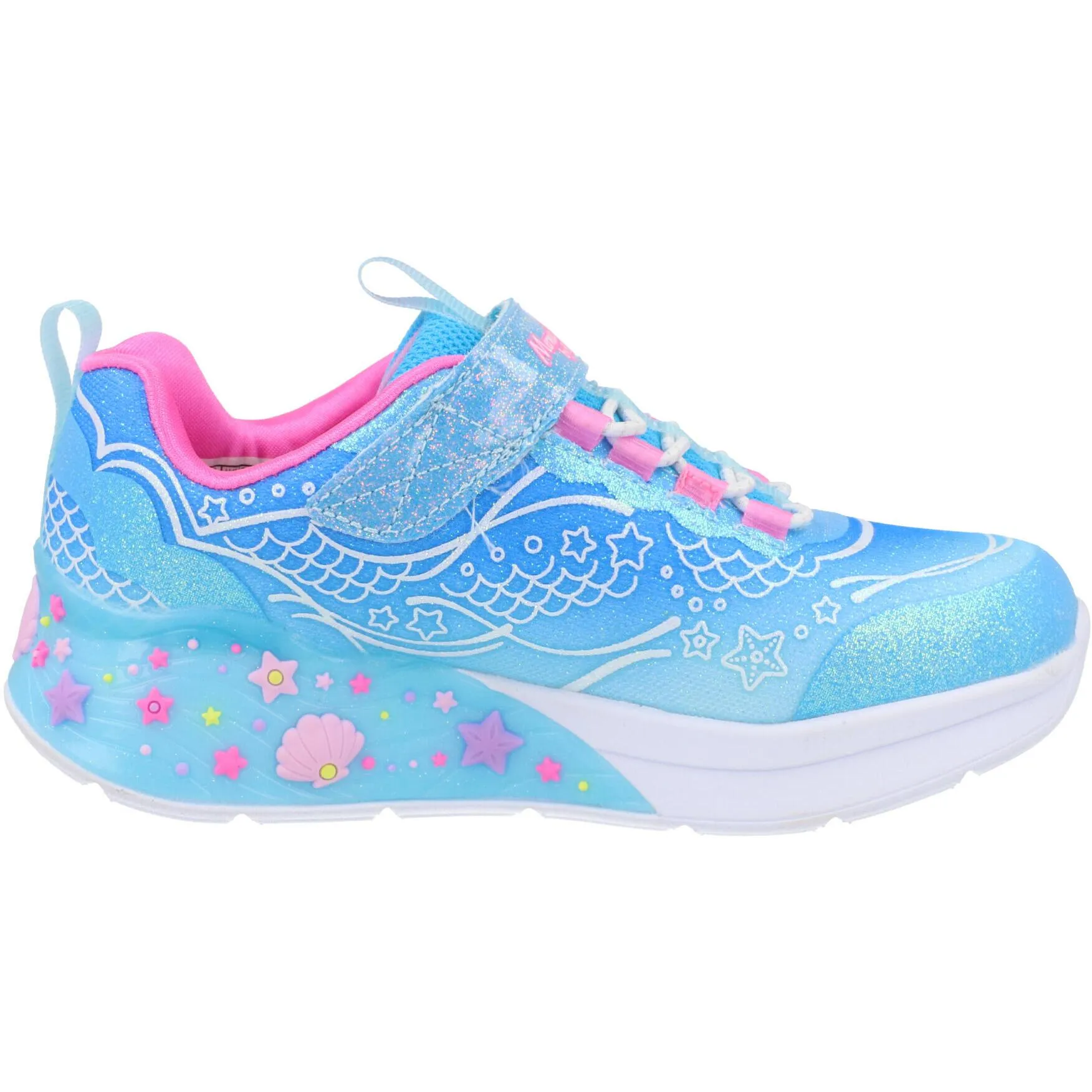 Skechers Mermaid Dreams Blue Light-Up Sneakers