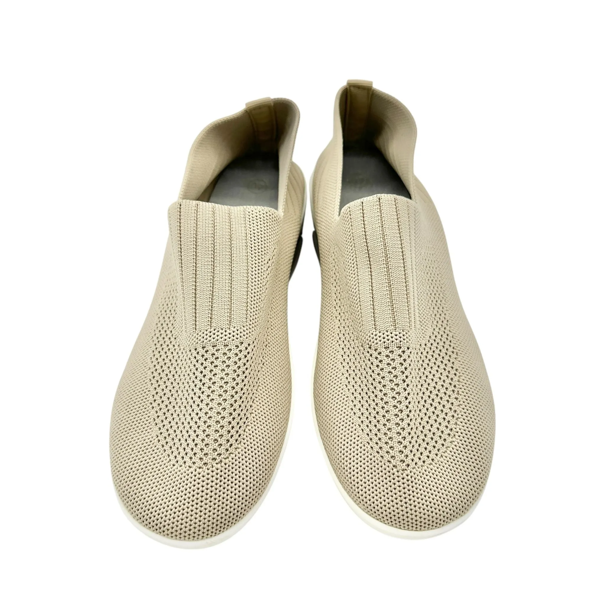 Slip On Sneakers Womens Size 8 US 40 EU Beige Knit With Cushioned Sole