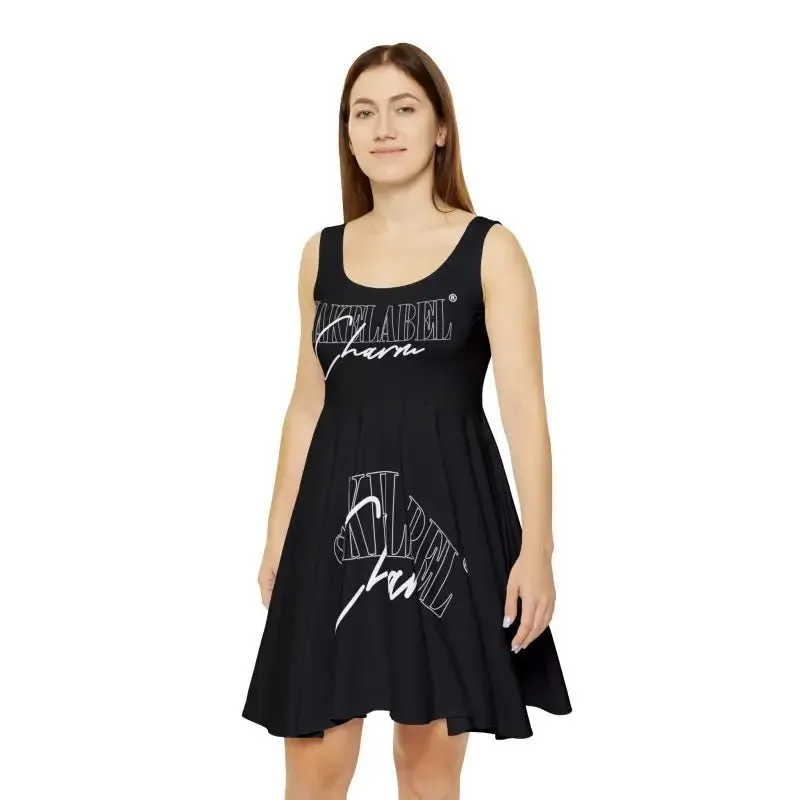 Snake Women's Skater Dress with Asymmetrical Skirt | High-Quality Stretch Fabric - Made in USA
