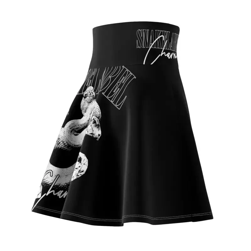 Snake Women's Skater Skirt - Cozy Polyester Blend, USA-Made