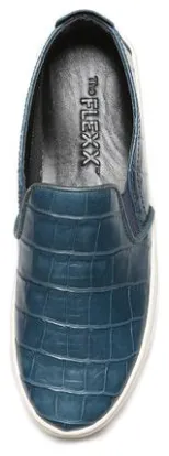 Sneak name slip-on sneakers in petrolio cocco teal