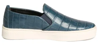 Sneak name slip-on sneakers in petrolio cocco teal