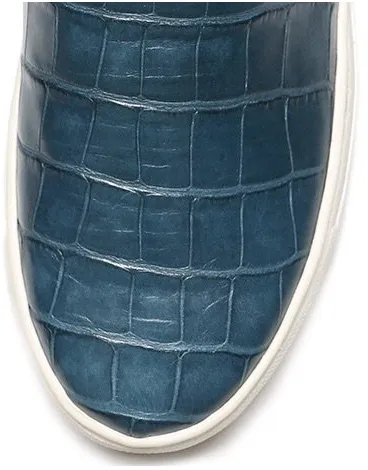 Sneak name slip-on sneakers in petrolio cocco teal