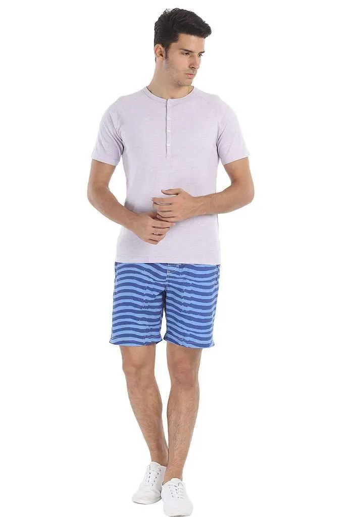 Solid Soft Cotton Knit Henley