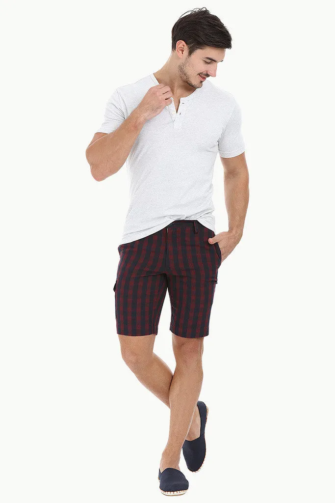 Speckled Yarn V Neck Henley