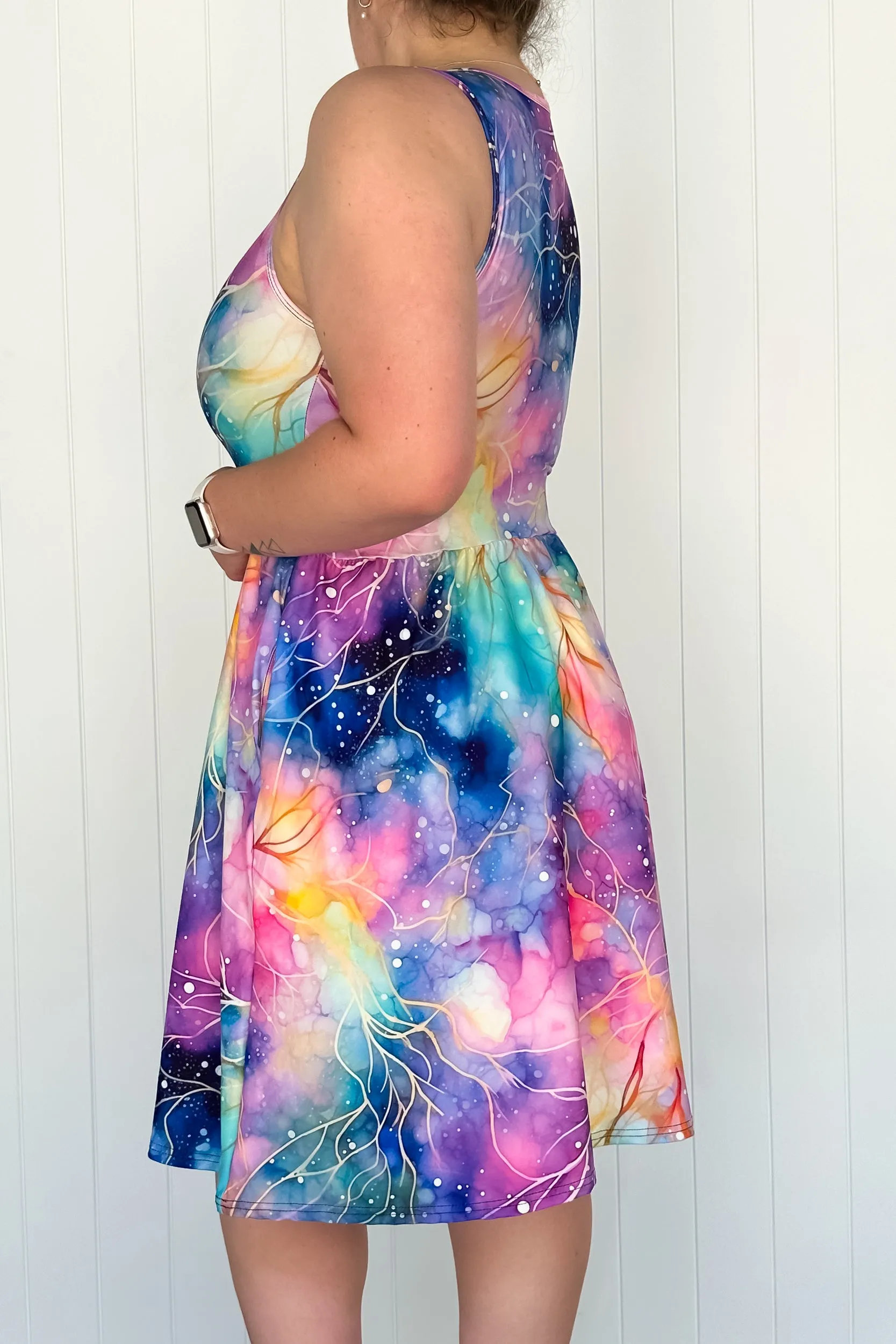 Spellbound - Sleeveless Knee Length Dress - Side Pockets