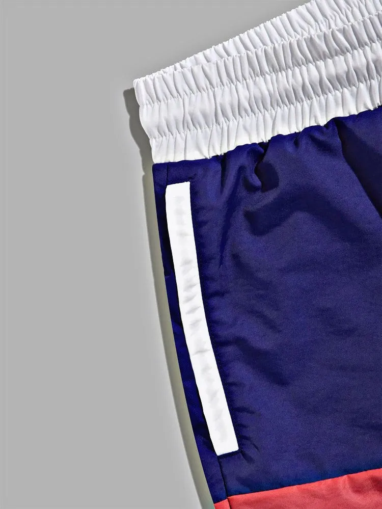 Spread Love Color Block Drawstring Board Shorts