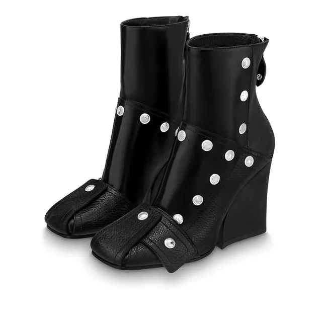 Spring Design Black Shoes Women Zipper Genuine Leather Boots