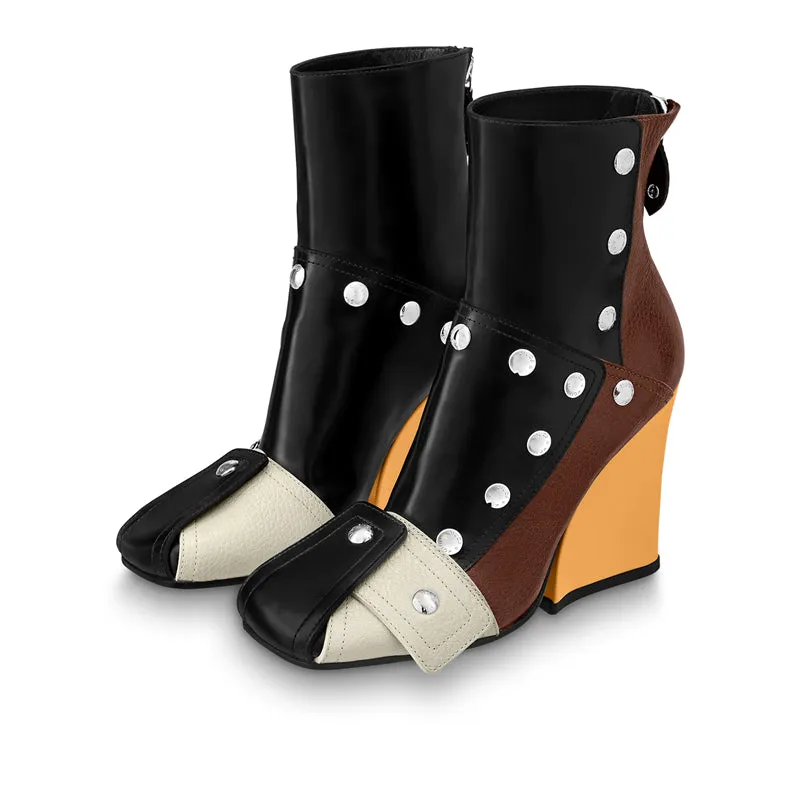 Spring Design Black Shoes Women Zipper Genuine Leather Boots