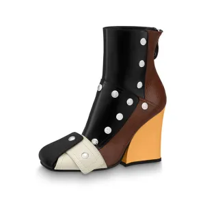Spring Design Black Shoes Women Zipper Genuine Leather Boots