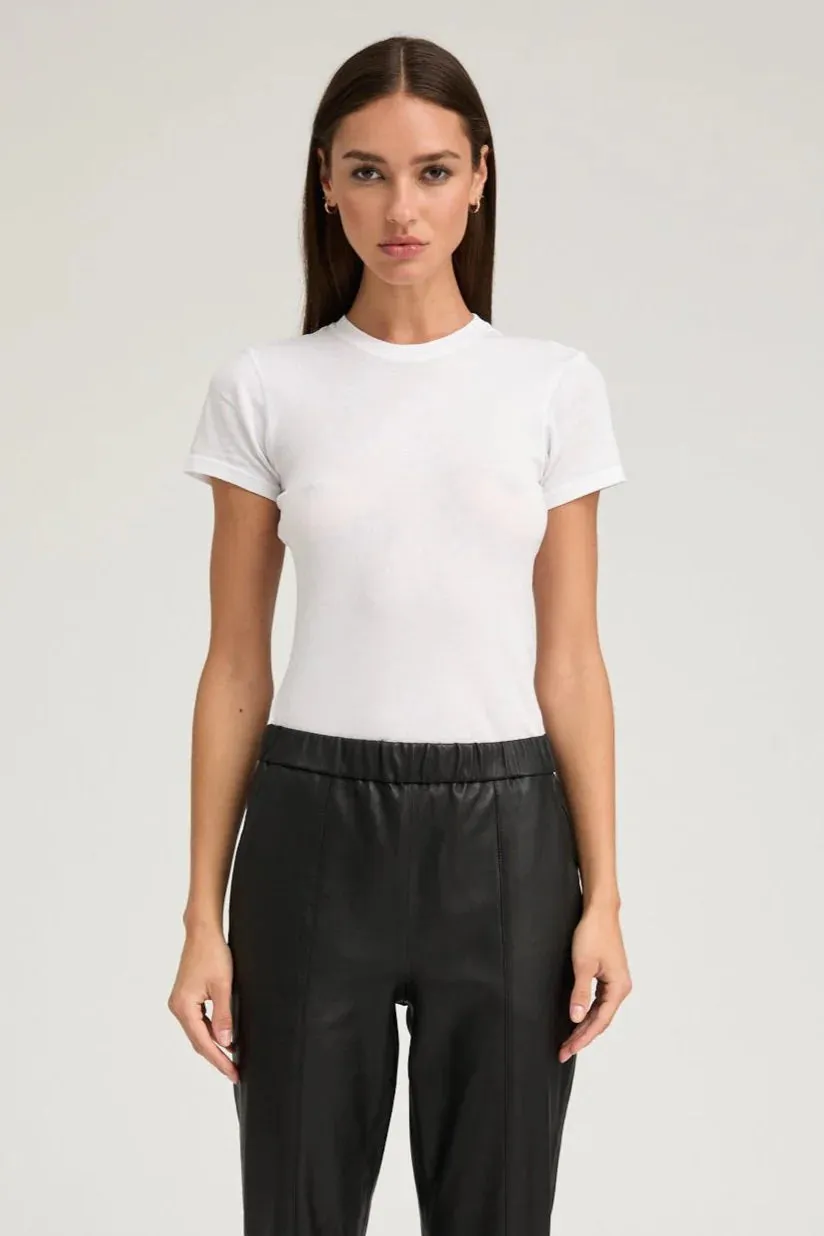 SPRWMN WHITE COTTON BABY TEE