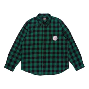 Stanley Mouse Mandolin Jester Never Summer Green Flannel Shirt