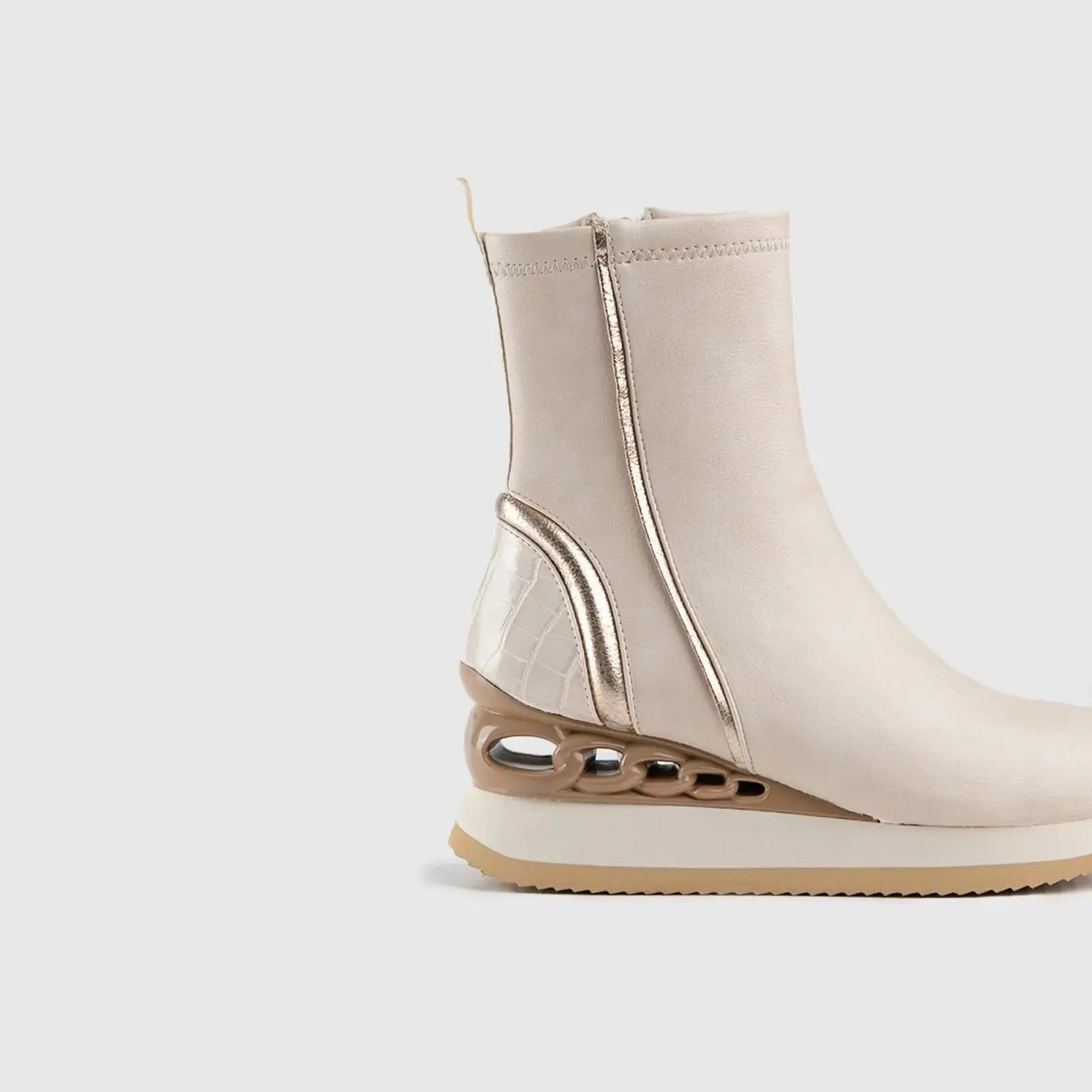 Statement Sneakers Beige SCR04