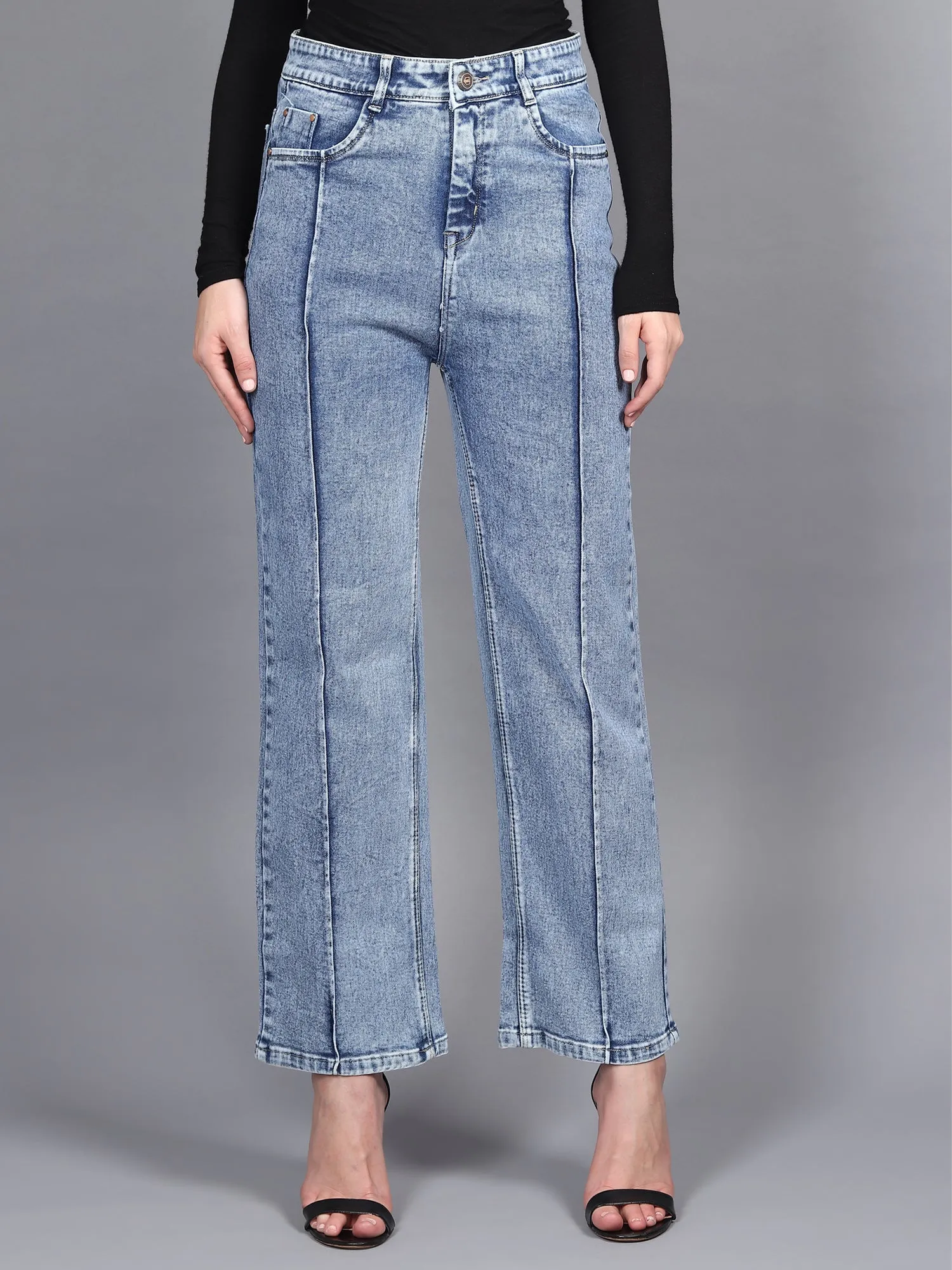 Stonewash Streamline Wide Fit Denim